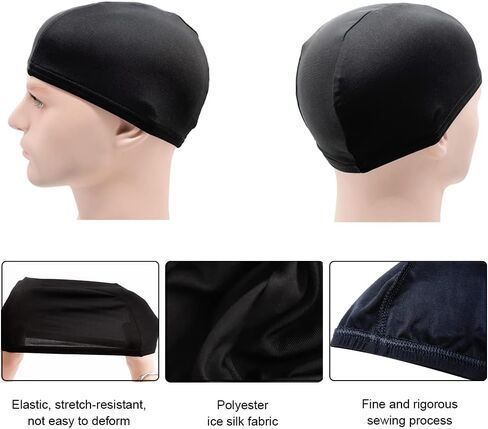 LZYMSZ 3 قطعة خوذة بطانة سرعة الجافة قبعة الجمجمة تحت خوذة الدراجات القبعات دراجة الصوف قبعة الرياضة تنفس قبعة صغيرة in Kuwait