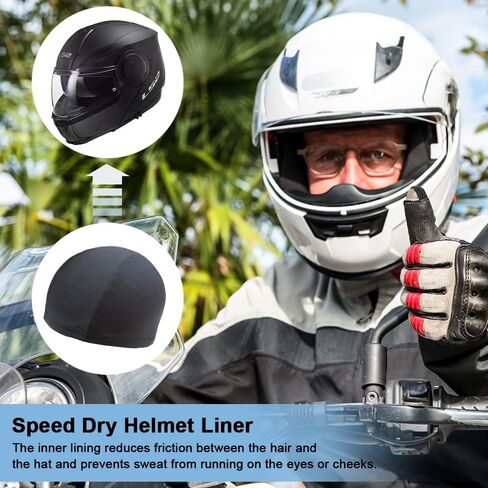 LZYMSZ 3 قطعة خوذة بطانة سرعة الجافة قبعة الجمجمة تحت خوذة الدراجات القبعات دراجة الصوف قبعة الرياضة تنفس قبعة صغيرة in Kuwait