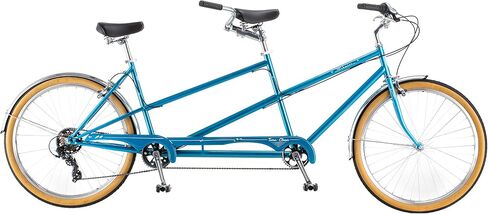 دراجة Schwinn Twinn Classic Tandem Adult Beach Cruiser، مقعد مزدوج، إطارات متوسطة أو كبيرة منخفضة الخطوة، 7 أو 21 سرعة، إطارات حضرية 650c، فرامل من سبيكة الفرجار in Kuwait