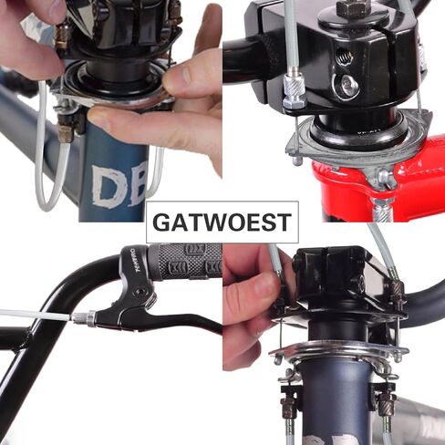 GATWOEST Pro-Grade BMX Bike Gyro Brake Cables أمامي + خلفي (علوي + سفلي) مع دوار دوار مجموعة كاملة من خطوط فرامل دراجة BMX مجموعة سلك كابل ومبيت - مستقر ومرن وطويل الأمد in Saudi Arabia