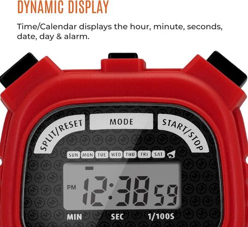 Marathon Adanac 3000 Digital Stopwatch Timer, Black - High Precision Accuracy to 1/100th Seconds - Water, Dust & Shock Resistant - 46" Lanyard Included in Saudi Arabia