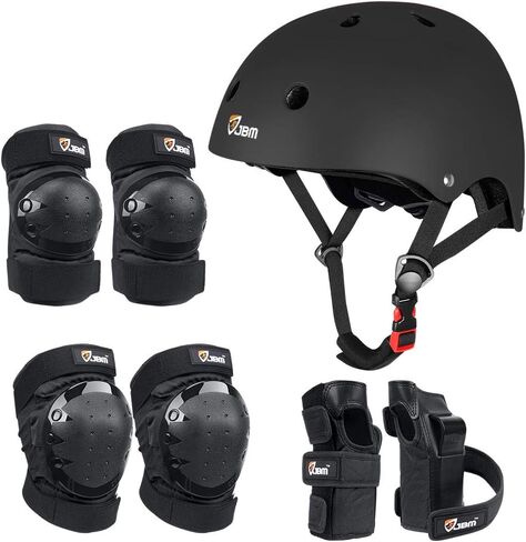 JBM Child & Adults Rider Series Protection Gear Set for Multi Sports Scooter, Skateboarding, Roller Skating, Protection for Beginner to Advanced, Helmet, Knee and Elbow Pads with Wrist Guards in Saudi Arabia