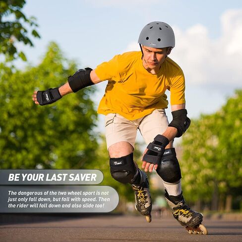 JBM Child & Adults Rider Series Protection Gear Set for Multi Sports Scooter, Skateboarding, Roller Skating, Protection for Beginner to Advanced, Helmet, Knee and Elbow Pads with Wrist Guards in Saudi Arabia