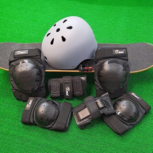 JBM Child & Adults Rider Series Protection Gear Set for Multi Sports Scooter, Skateboarding, Roller Skating, Protection for Beginner to Advanced, Helmet, Knee and Elbow Pads with Wrist Guards in Saudi Arabia
