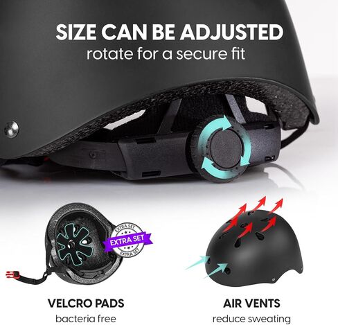 MhIL Adults & Kids Bike Helmets for Men Women – Certified Kids Helmet for Boys Girls, Bicycle Toddler Helmets for Skateboard Scooter Cycling Adjustable Multi-Sport Helmets for Toddlers, Kids & Adults in Saudi Arabia