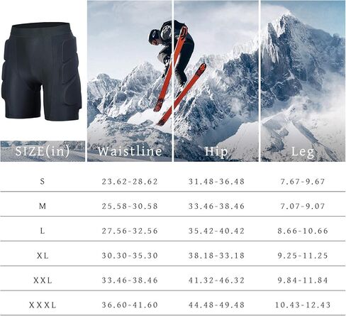 beroy Padded Shorts Protective Hip-Butt-Tailbone - 3D Protection for Ski Skate Snowboboard Soccer Football in Saudi Arabia
