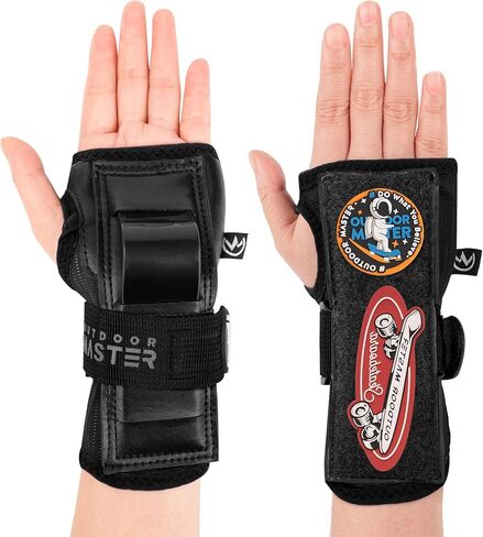 OutdoorMaster Wrist Guards for Snowboarding, Skating, Skateboarding, Impact Resistant Wrist Brace with Splints and Adjustable Strap, Wristsaver Wrist Support Protective Gear for Adults/Youth (1 Pair) in Saudi Arabia