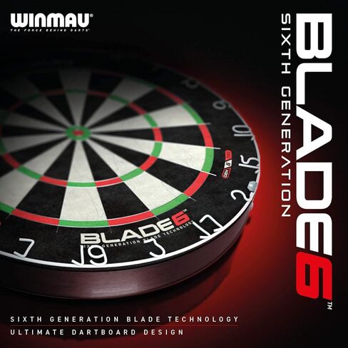 WINMAU Blade 6 Professional Bristle Dartboard with Official Tournament Specifications – endorsed by The PDC in Saudi Arabia
