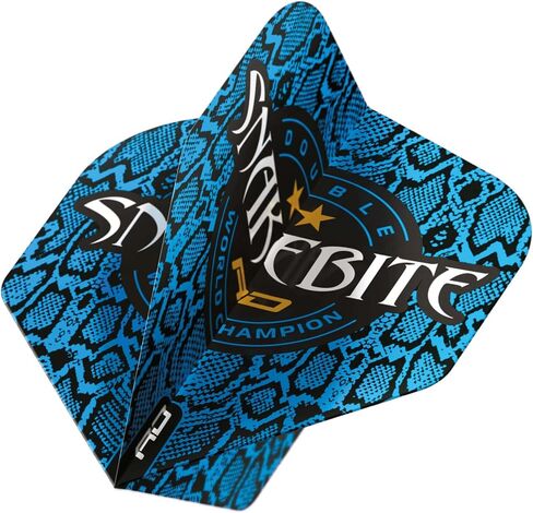 RED DRAGON Peter Wright Snakebite Hardcore Ionic DWC Dart Flights - 3 مجموعات في كل حزمة (9 رحلات رمي ​​السهام إجمالاً) in Kuwait