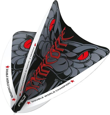 RED DRAGON Peter Wright Snakebite Hardcore Ionic DWC Dart Flights - 3 مجموعات في كل حزمة (9 رحلات رمي ​​السهام إجمالاً) in Kuwait