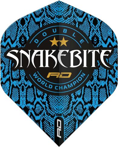 RED DRAGON Peter Wright Snakebite Hardcore Ionic DWC Dart Flights - 3 مجموعات في كل حزمة (9 رحلات رمي ​​السهام إجمالاً) in Kuwait