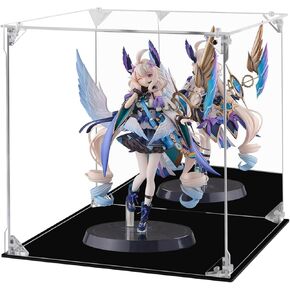 Acrylic Display Case for Collectibles Assemble Clear Acrylic Display Box with Mirrored Back, Alternative Glass Case for Action Figures Lego Model Doll Toys Display (6x6x10 inch; 15x15x25 cm)