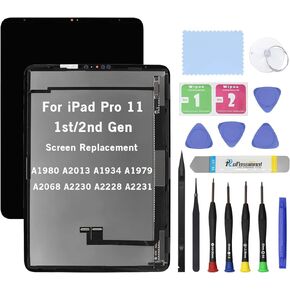 12.9" LCD Screen Replacement for iPad Pro 12.9 3rd/4th Gen (A1876 A2014 A1983 A1895 A2069 A2232 A2233 A2229) Display LCD Assembly and Glass Touch Digitizer Premium Repair Kit with Tools