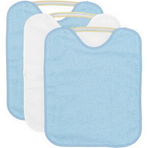 Baby Bibs - Terry Cotton Pullover Infant Towel Bibs - Waterproof, Washable, Soft and Absorbent - 4 Pack