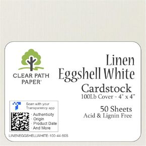Linen Snow White Cardstock - 4 x 6 inch - 100Lb Cover - 50 Sheets - Clear Path Paper