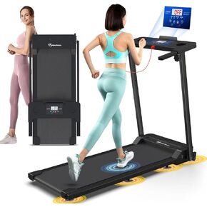 Walking Treadmill Pad, Portable Desk Treadmills for Home Small, Foldable Mini Treadmill with Handle Bar, Office 300 lb Cap for Small Spaces, Folding Compact Treadmills for Home Clearance