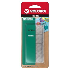 العلامة التجارية VELCRO - مثبتات رفيعة وشفافة | غرض عام/ ملف تعريف منخفض | مثالي للمنزل أو الفصل الدراسي أو المكتب | دوائر منقطة مقاس 5/8 بوصة، 15 قطعة - شفافة