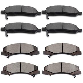 SCITOO D785C D834 Ceramic Pads Kits Front Rear For Cadillac Escalade,Escalade ESV,Escalade EXT,for Chevy Avalanche 1500,Silverado 1500,Suburban 1500,Tahoe,for GMC Sierra 1500,Yukon,Yukon XL 1500