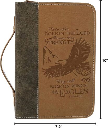 "Divinity Boutique Bible Business Report Cover (25672) | Large Fits Bibles up to 9" X 6.25" X 1.25", Brown in Kuwait