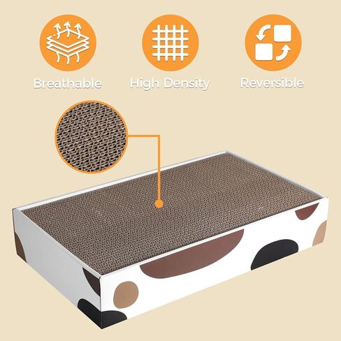 ComSaf Large Cat Scratcher Bed with Cat Scratching Mat, Scratch Lounge Cat Bed with Durable Sisal Cat Scratch Mat, Cat Lounger Cat Couch Bed with Cat Toy Ball Track Interactive, Protect Furniture in Saudi Arabia