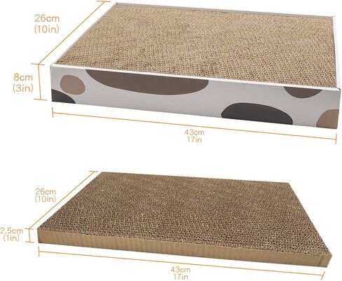 ComSaf Large Cat Scratcher Bed with Cat Scratching Mat, Scratch Lounge Cat Bed with Durable Sisal Cat Scratch Mat, Cat Lounger Cat Couch Bed with Cat Toy Ball Track Interactive, Protect Furniture in Saudi Arabia