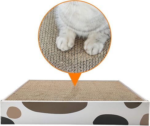 ComSaf Large Cat Scratcher Bed with Cat Scratching Mat, Scratch Lounge Cat Bed with Durable Sisal Cat Scratch Mat, Cat Lounger Cat Couch Bed with Cat Toy Ball Track Interactive, Protect Furniture in Saudi Arabia