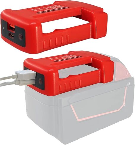USB Power Tool Battery Chargers for Dewalt 20V Li-ion Battery ，USB Charger Adapter with USB-A&USB-C 2.1A Fast Charge Ports in Saudi Arabia