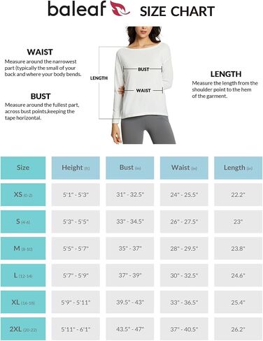 BALEAF Women's Long Sleeve Workout Shirts Tops Loose Fit Quick Dry Athletic Soft in Kuwait