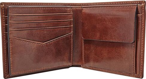 محفظة Fossil للرجال من جلد Ryan RFID-Blocking ثنائية الطي مع جيب للعملات المعدنية للرجال in Saudi Arabia
