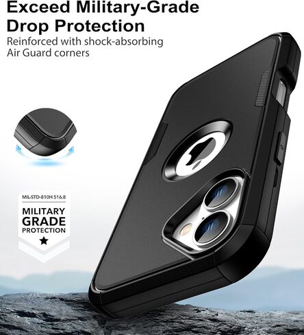 for iPhone 17 Case with Belt Clip Holster, Compatible with Magsafe, Military-Grade Protection,2X Screen Protector,Heavy Duty Cover for iPhone 17,Black in Kuwait