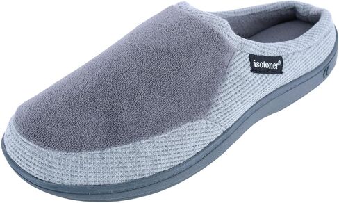 isotoner Men's Microterry and Waffle Travis Slip-on Hoodback Slipper in Kuwait