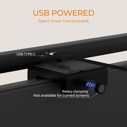 Computer Monitor Light Bar, 3 Color Temperature Computer Monitor Lamp for Eye Caring, Touch Control Timed Computer Light Bar Gaming Accessories for Home Office Game in Saudi Arabia