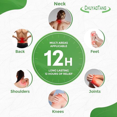 Relief Patches, Heat Patches for Neck, Should, Knee, Ankle, Natural Herbs Patches, Long Lasting and Effective Quickly for Muscle, UP to 12 Hours | 10 Count in Saudi Arabia