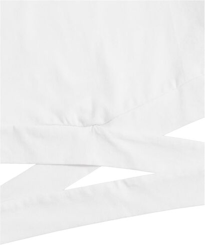 OYOANGLE Girl's Cute Crisscross Short Sleeve Cutout Solid Crop Top Tee T-Shirts in Kuwait