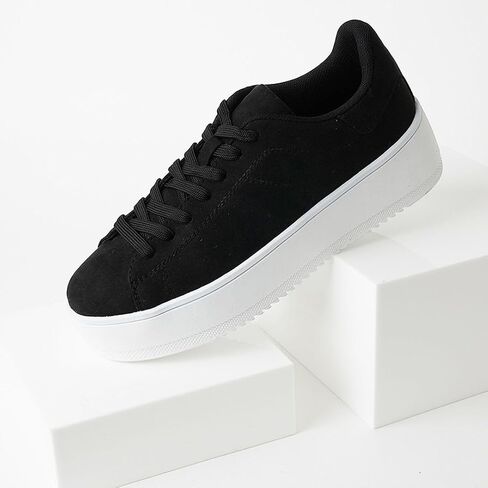 J. Adams Hero Platform Sneakers for Women - Casual Lace Up Fashion Tennis Shoes in Kuwait