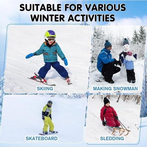 Century Star Kids Waterproof Gloves Snow Gloves Warm Winter Gloves for Kids Boys Girls Ski Gloves Sport Mittens in Kuwait