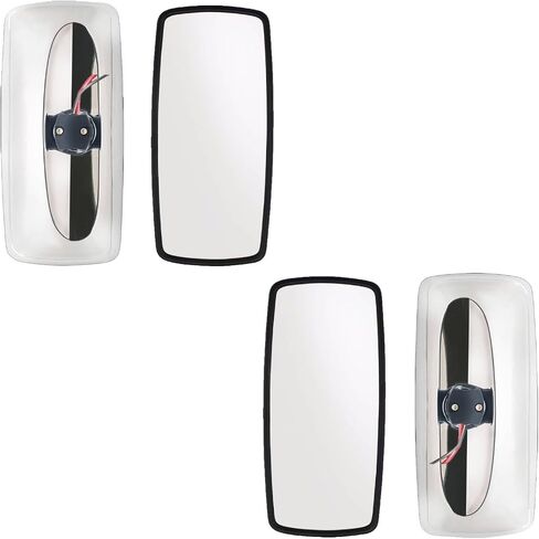 TORQUE Chrome Mirror Replacement for Freightliner M2 Columbia Trucks Heated Dual Side Driver Left Side LHD Passenger Right Side RHD (TR035) in Saudi Arabia