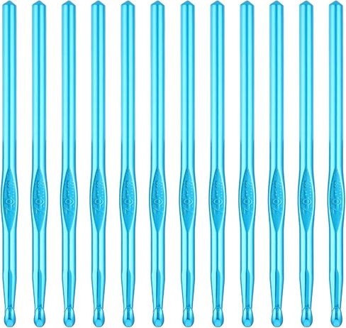 12PCS Aluminum Crochet Hooks, 6mm Crochet Hook Set, US Size J/10 Small Crochet Hooks Bulk in Saudi Arabia