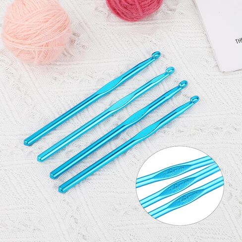 12PCS Aluminum Crochet Hooks, 6mm Crochet Hook Set, US Size J/10 Small Crochet Hooks Bulk in Saudi Arabia