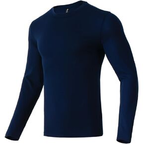 Merino Protect 100% Merino Wool Base Layer Mens Soft Long Sleeve Shirts Odor Resistance Thermal Underwear for Hunting Hiking