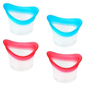 4Pcs Eye Wash Cup Eye Wash Bath Kit Silicone Eye Cleaning Cup for Eye Rinse Portable Eye Care Tool Eye Cleaner with Storage Container for Quick Relief Tired Eyes Cleaning Eye Dust, Makeup Irritants