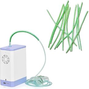 12 Pack Oxygen Tubing Support Crimp Straightener for Portable Oxygen Concentrator Oxygen Hose Nasal Cannula Oxygen Tubing Accessories,Green