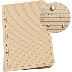 Rite In The Rain Weatherproof Loose Leaf Paper, 4 5/8" x 7", 32# Gray, Universal Pattern, 100 Sheet Pack (No. 772)