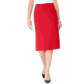 Kasper Women's Skirt-Fire Red