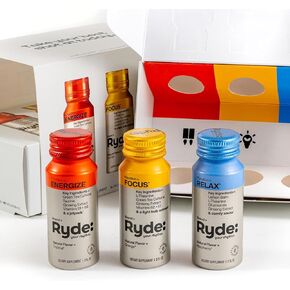 Ryde: Relax Shot | Raspberry Flavor | Ginseng & Chamomile | 0 Calories, 0 Sugar | 2 FL OZ Shots | Helps You Relax* (8 Pack) in Saudi Arabia