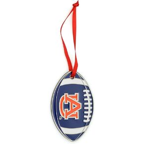 Michigan Wolverines Metal Football Christmas Ornament