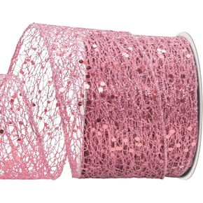 Silver Mesh Glitter Wired Ribbon for Christmas Tree 1.5 Inch x 10 Yards Mesh Sparkling Wired Ribbon for Gift Wrapping Wreath Wreath Party Crafts in Kuwait