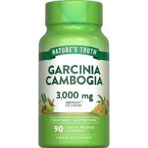 Nature's Truth Garcinia Cambogia 3,000mg | 90 Pills | Plus Chromium Picolinate | Non-GMO and Gluten Free Supplement