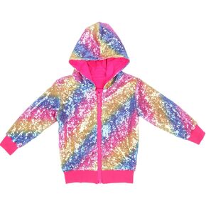 Cilucu Kids Jackets Girls Boys Sequin Zipper Coat Jacket for Toddler Birthday Christmas Clothes