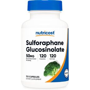 Nutricost Sulforaphane Glucosinolate (SGS) (120 Capsules) - 50 mg Broccoli Seed Extract Per Serving
